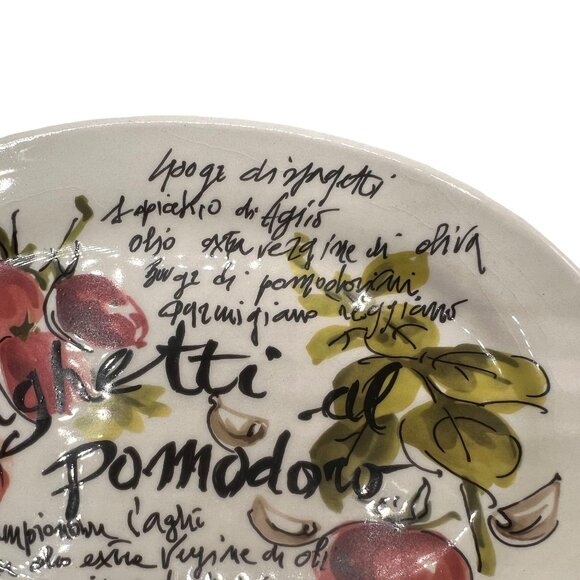 Etti d' Arte Hand-painted Antipasti Serving Dish Made in Italy ""etti pomodoro" - Picture 5 of 10